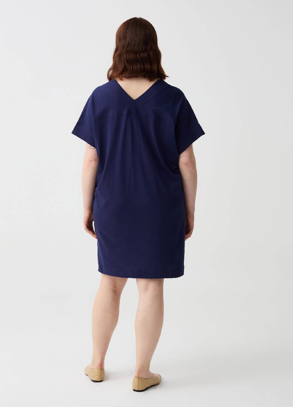 Ovs Abito Essential corto in jersey con scollo a V Curvy Online