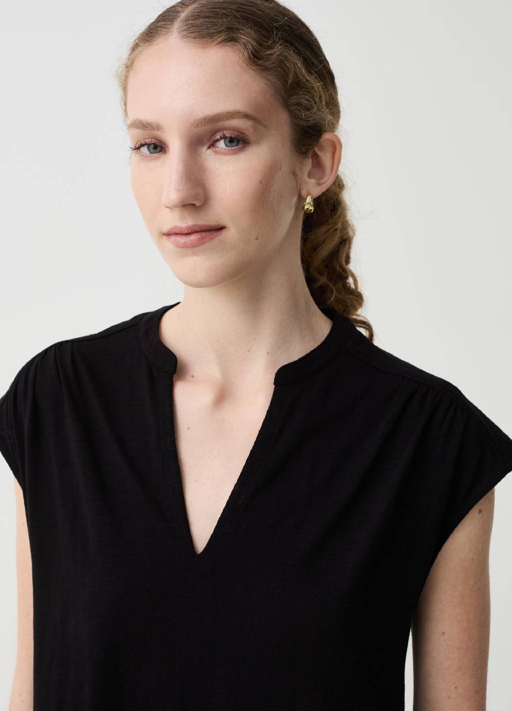 Ovs Vestito Essential lungo con apertura a V Saldi