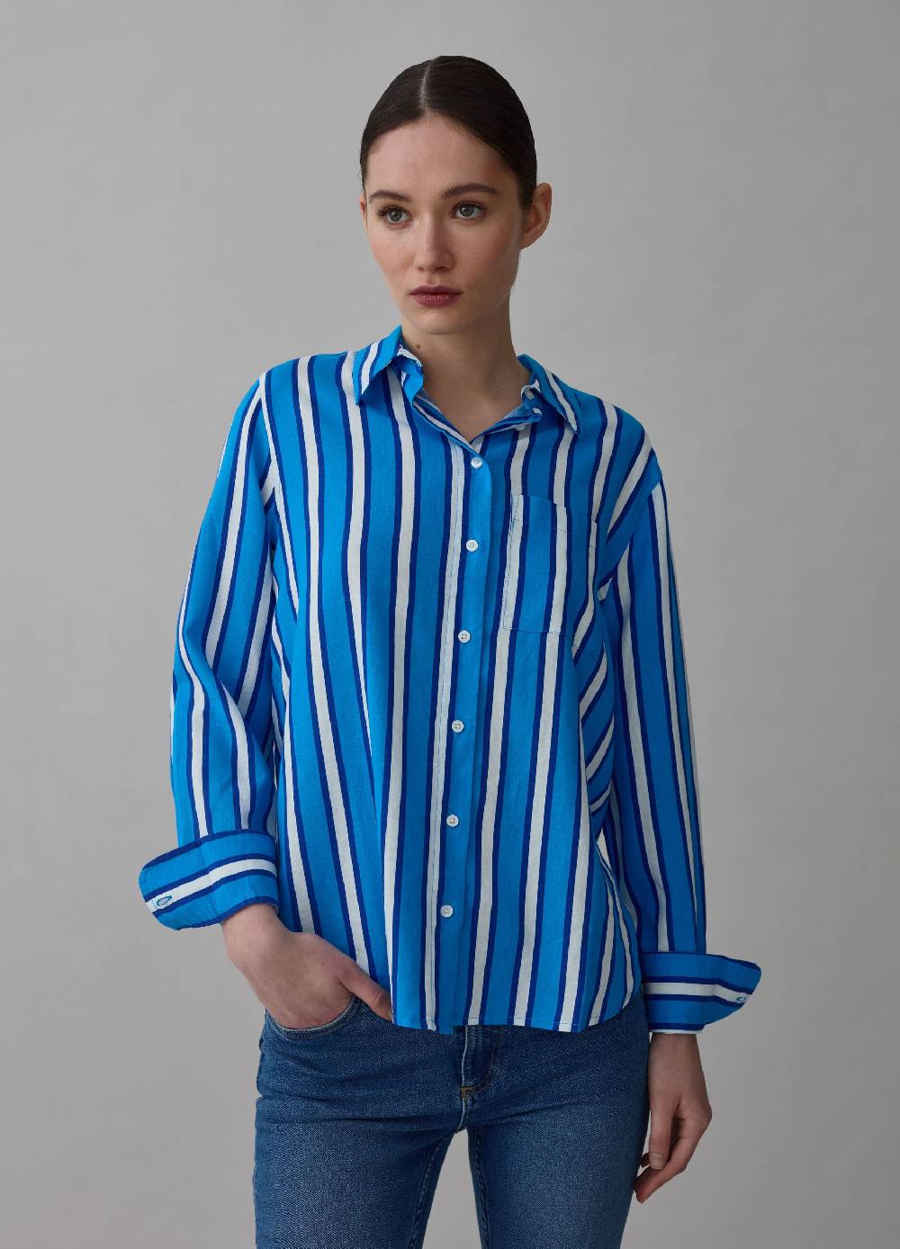 Ovs Camicia in lino e viscosa a righe Negozio