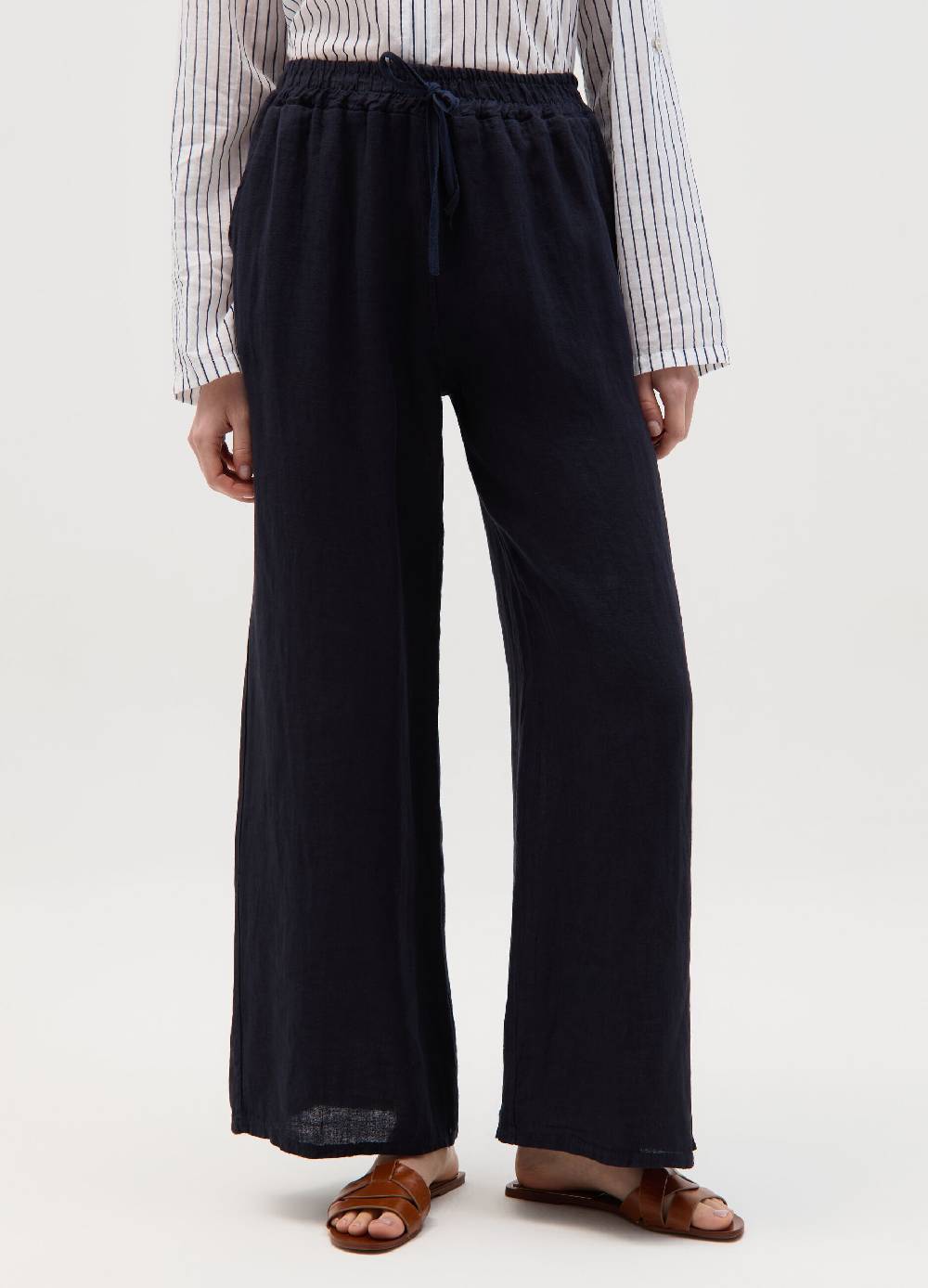 Ovs Joggers wide leg in lino con coulisse Affare Del Giorno