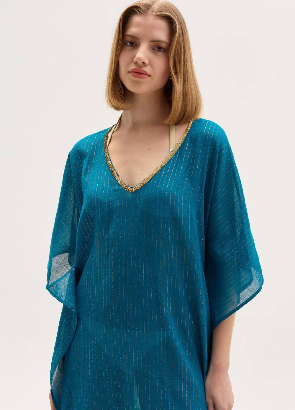 Ovs Poncho copri costume in cotone e lurex Novità