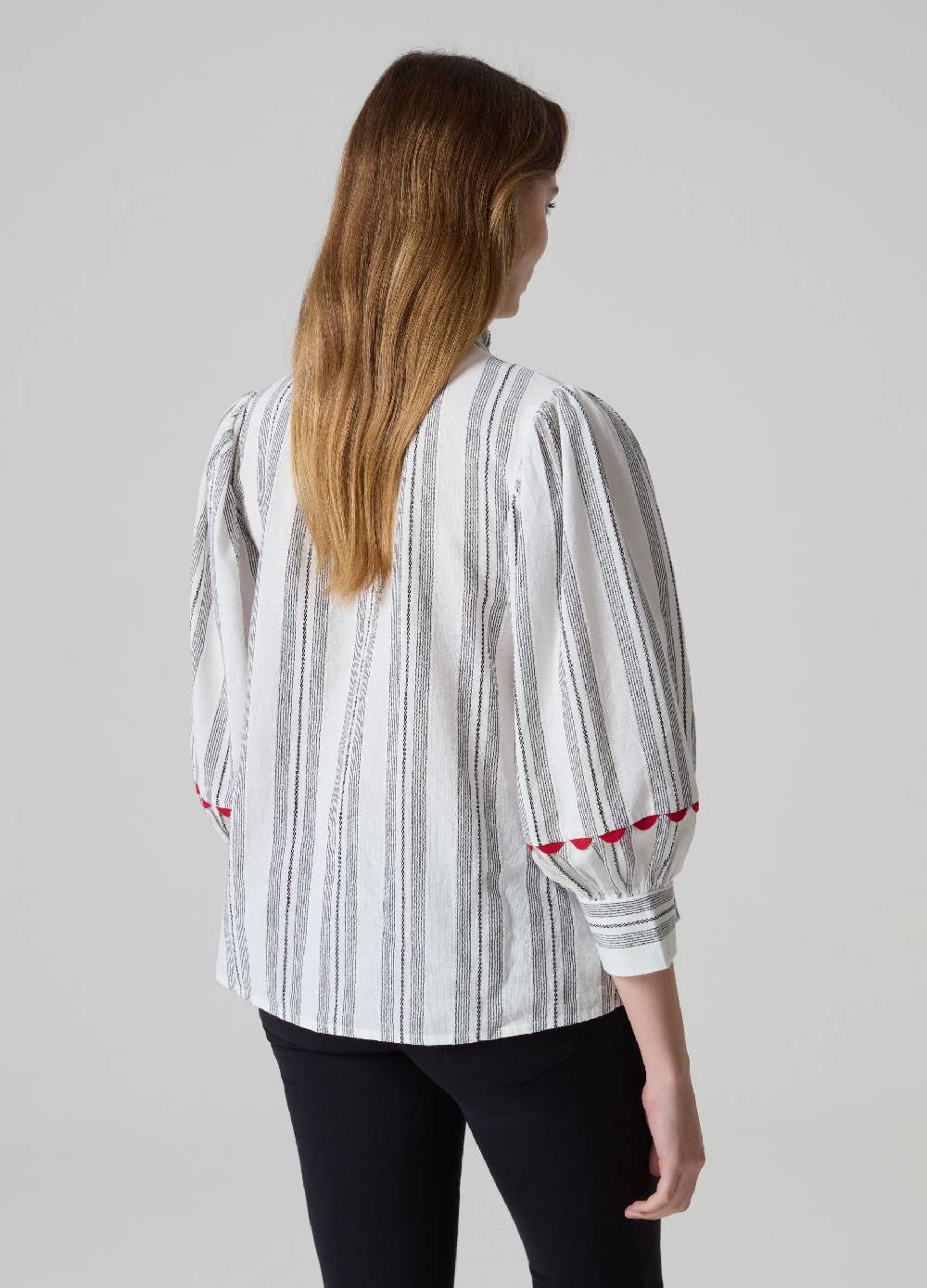 Ovs Blusa a righe con fiori ricamati Sconto