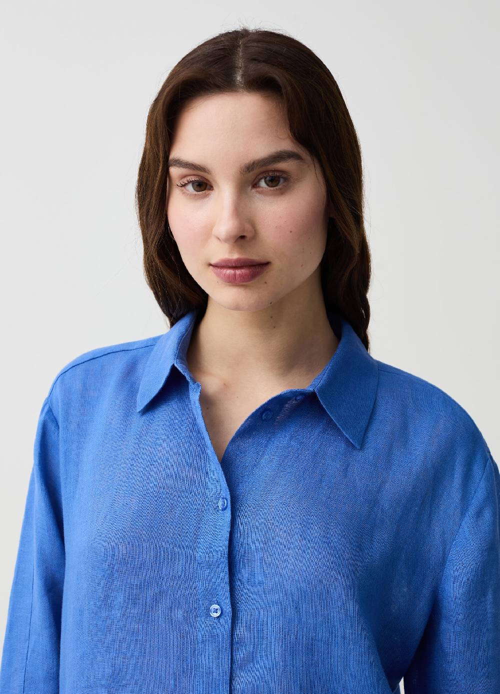 Ovs Camicia lunga in lino con spacchi