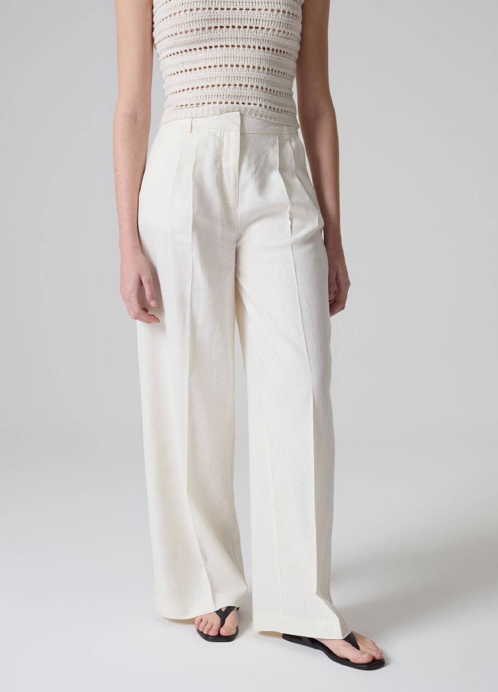 Ovs Pantaloni ampi in lino e viscosa PIOMBO Vendite Flash