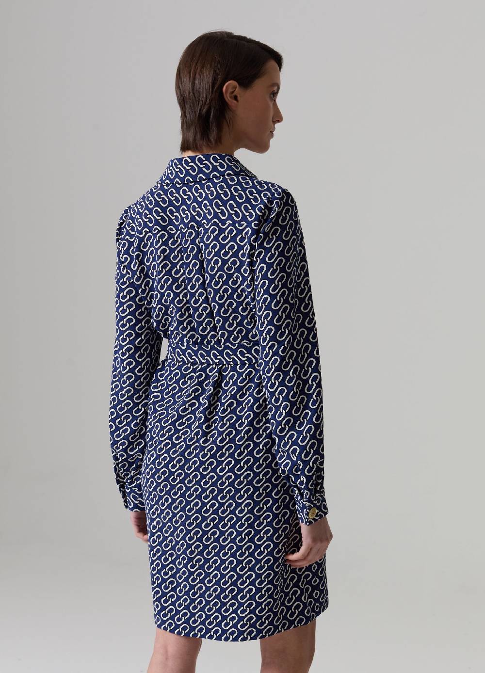 Ovs Abito corto chemisier in crêpe con cintura Moda