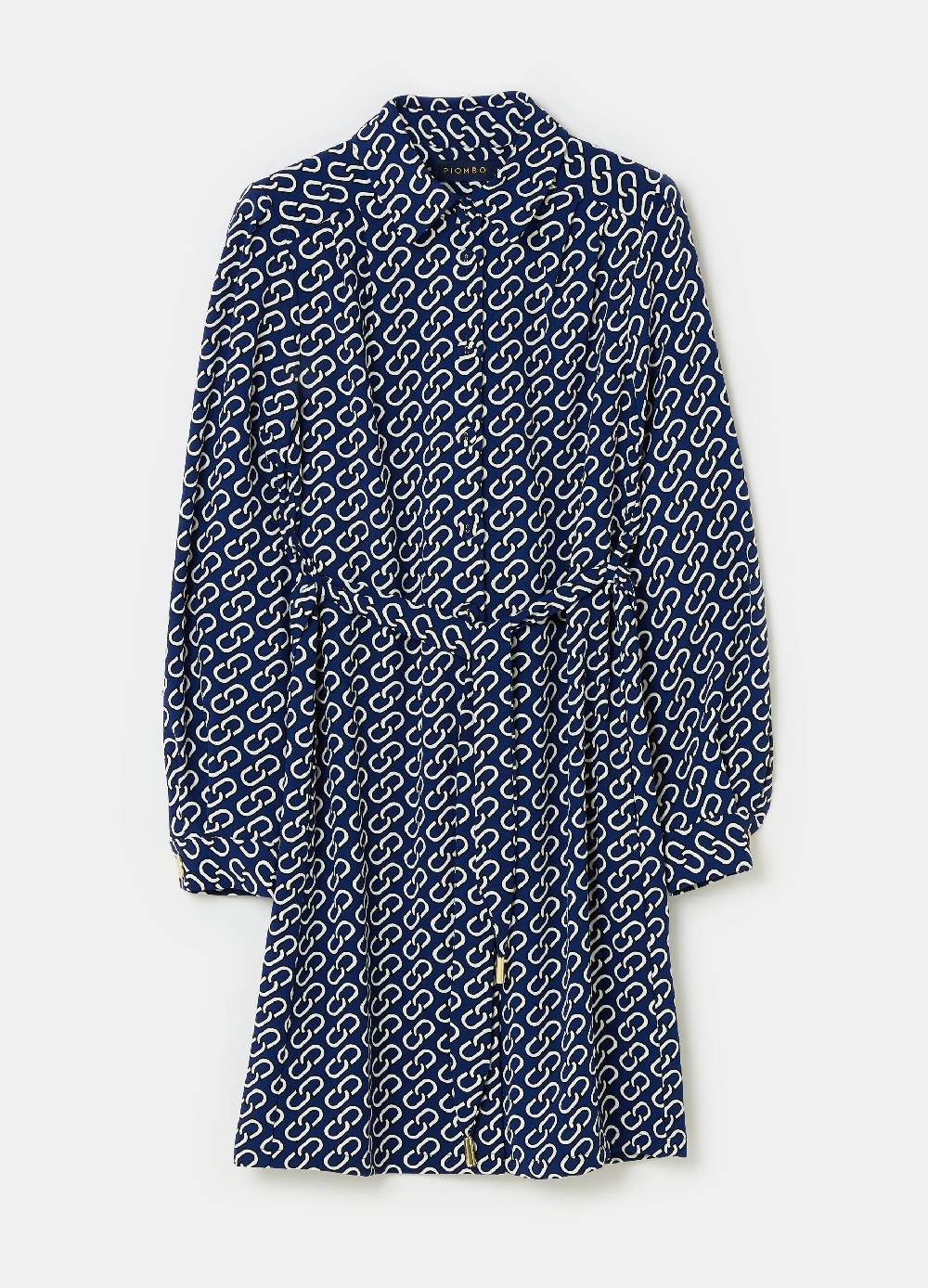 Ovs Abito corto chemisier in crêpe con cintura Moda
