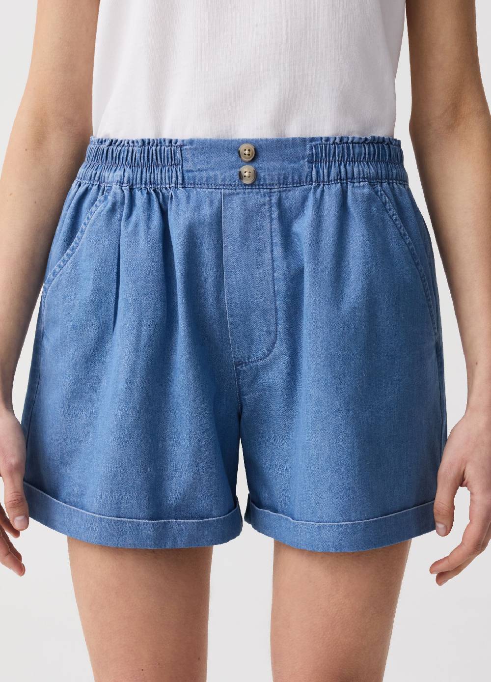 Ovs Shorts in denim fluido con tasche Qualità