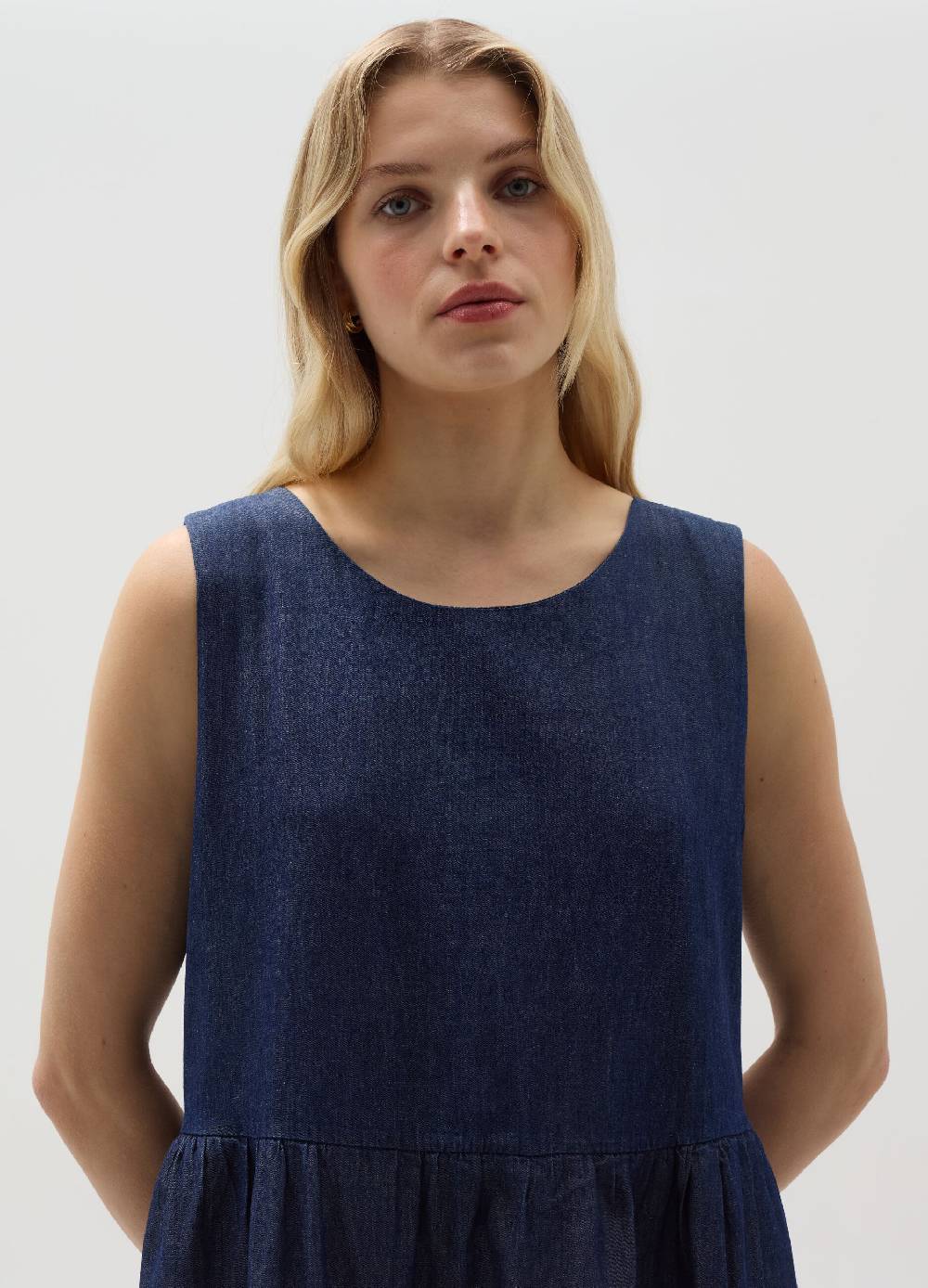 Ovs Vestito lungo in denim a balze Soddisfazione Garantita