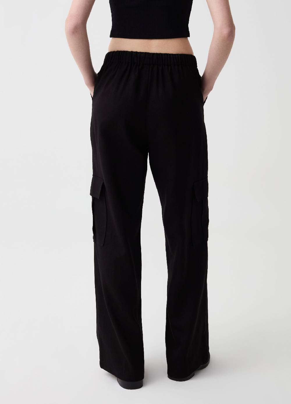 Ovs Pantaloni cargo in lino e viscosa Negozi Online