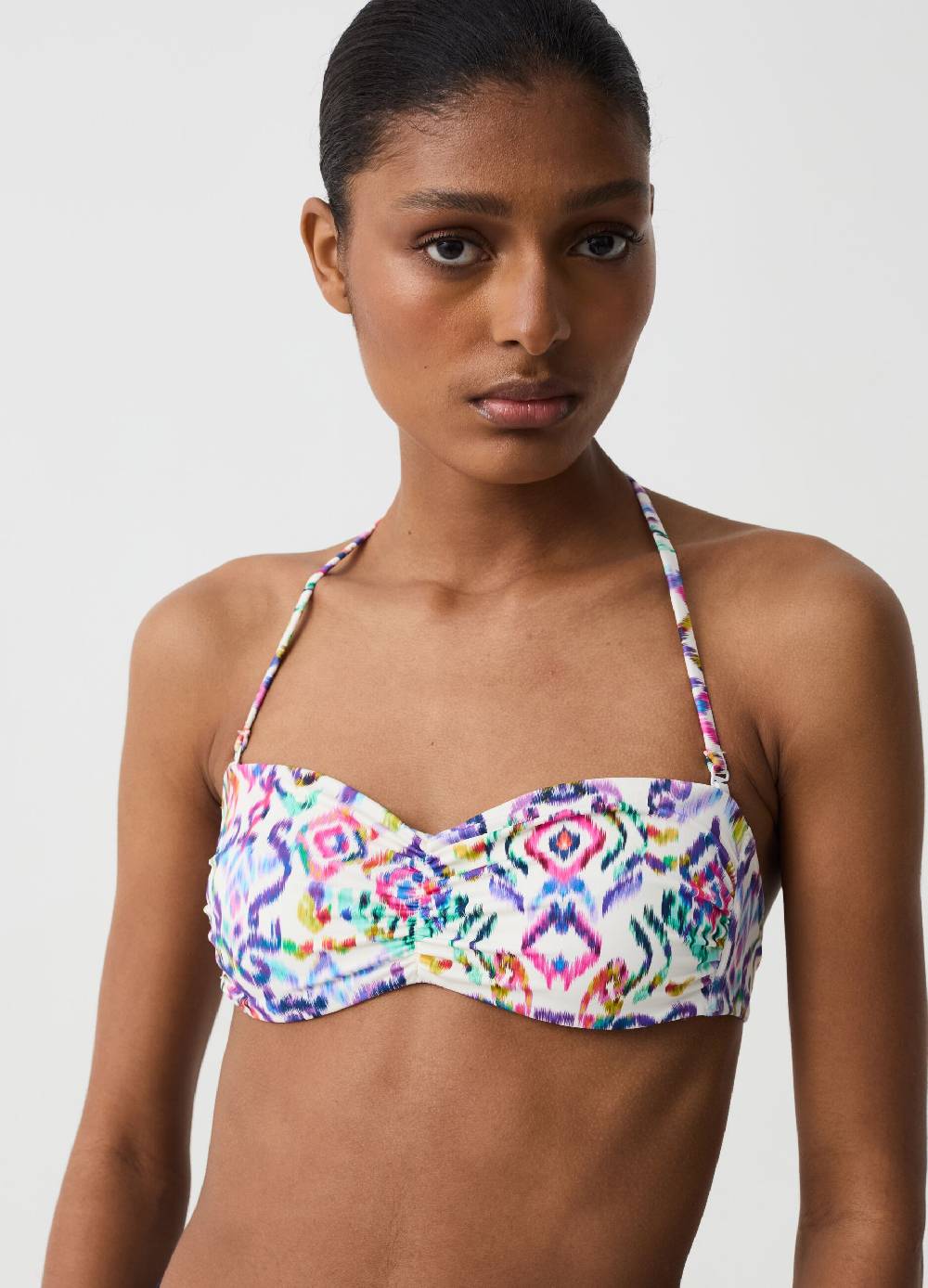Ovs Top bikini a fascia con stampa ikat Offerta