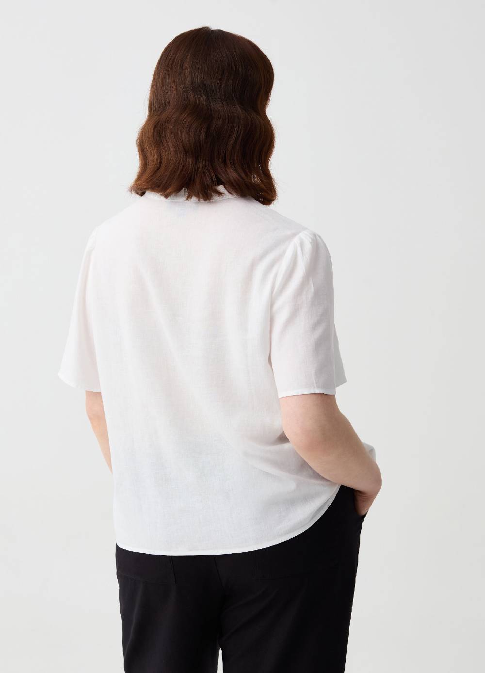 Ovs Blusa in lino e viscosa con bottoni Curvy Outlet