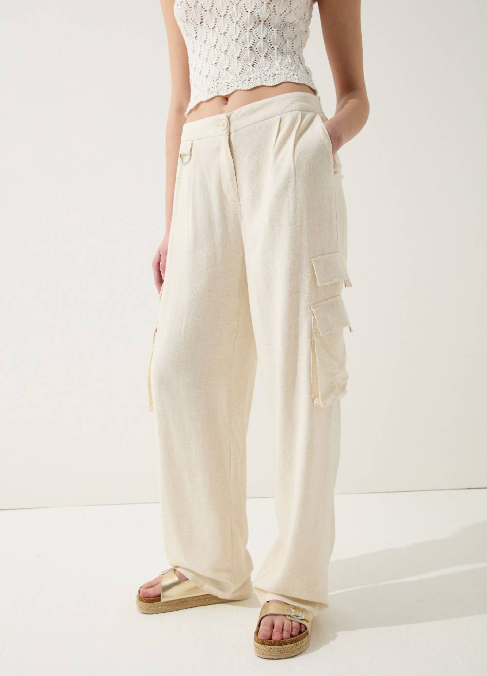Ovs Pantalone cargo wide leg con pinces Italia