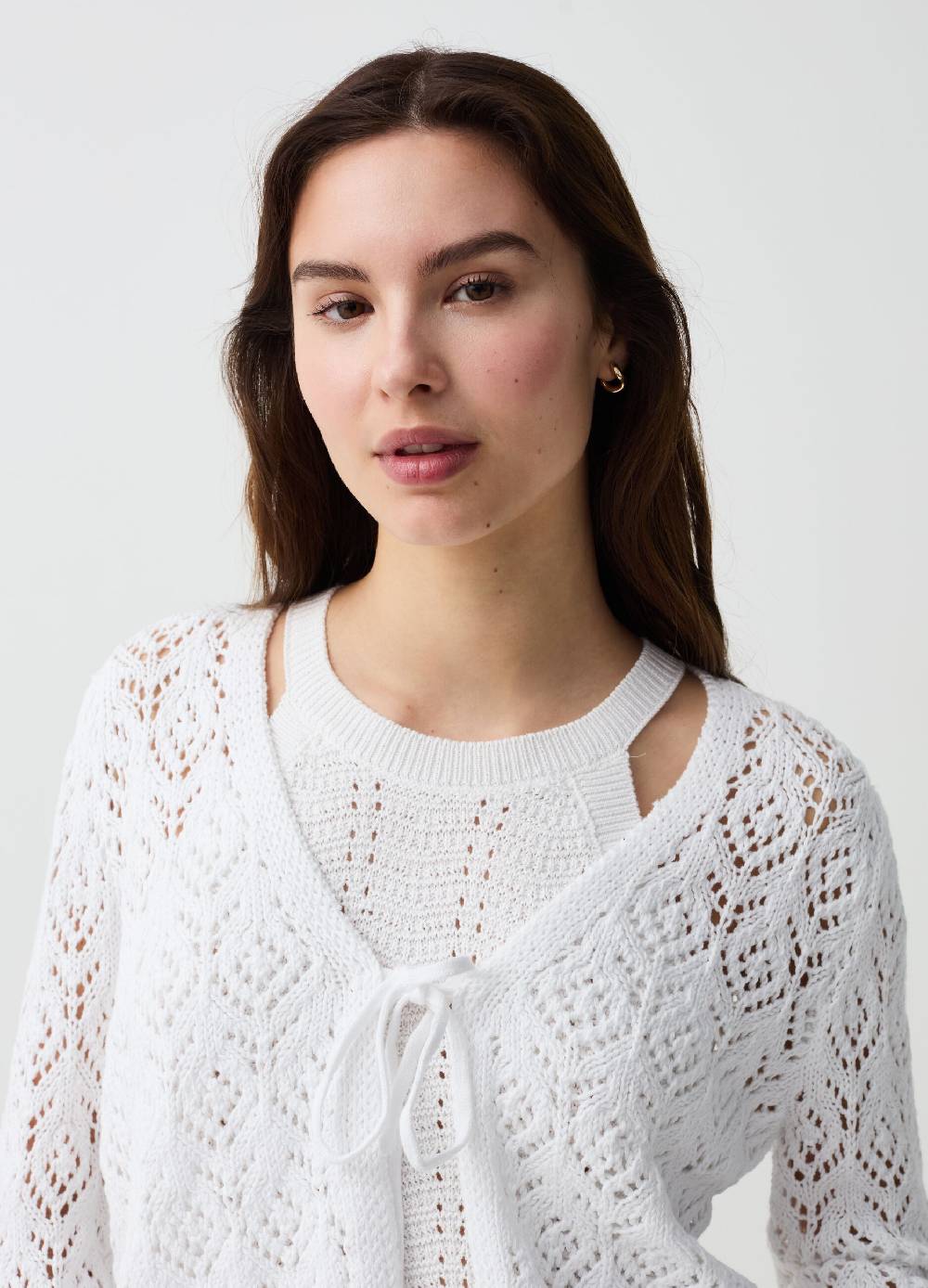Ovs Cardigan crochet con laccetto Nuovo