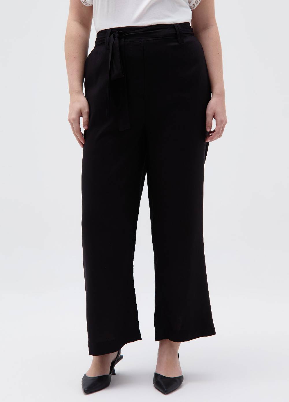Ovs Pantalone wide leg con cintura Curvy Qualità