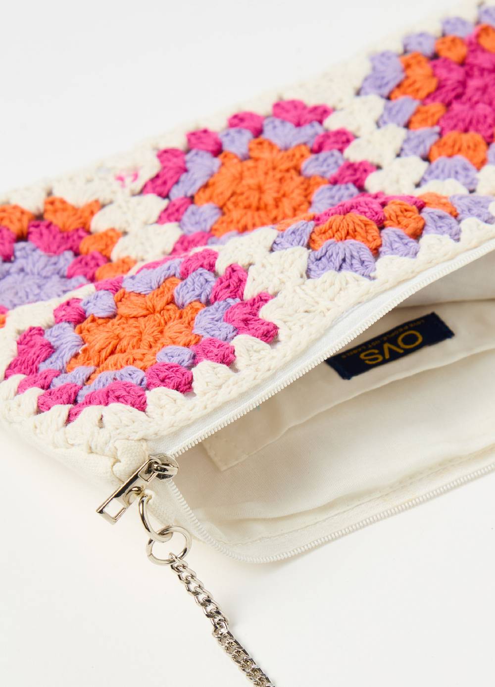 Ovs Pochette in cotone crochet Spedizione Gratuita