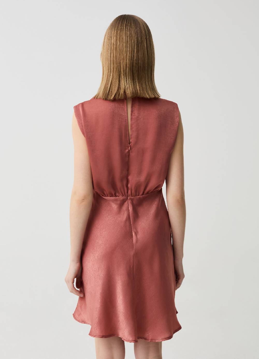 Ovs Abito smanicato in satin con drappeggio Nuova