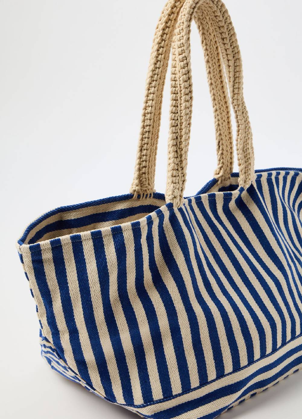 Ovs Maxi shopping bag in cotone a righe Promozione Limitata
