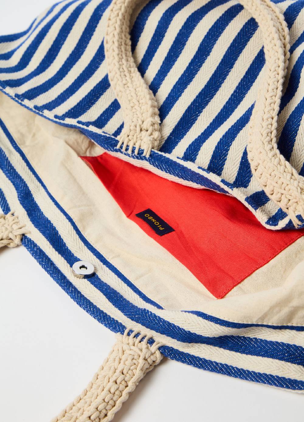 Ovs Maxi shopping bag in cotone a righe Promozione Limitata