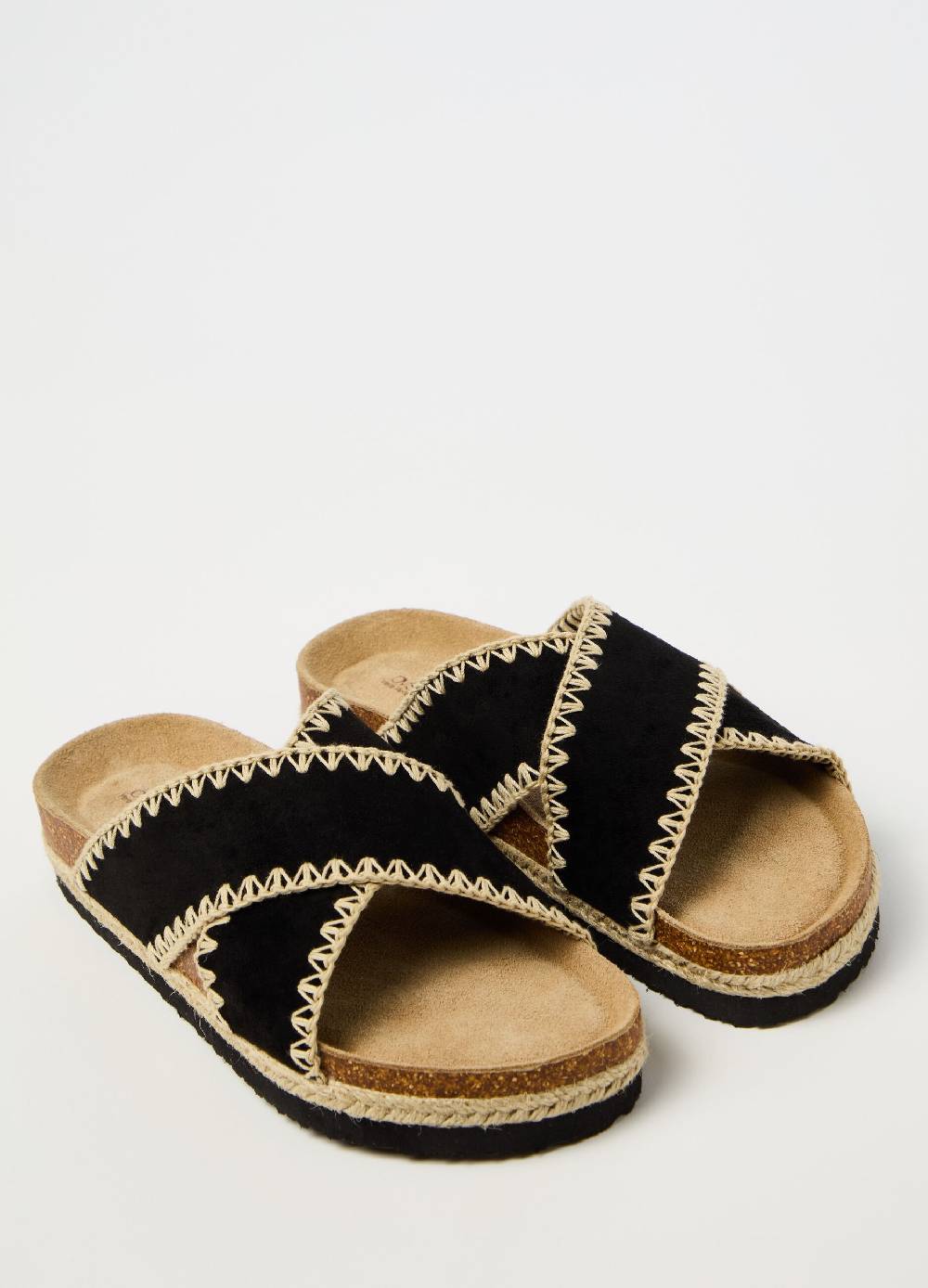 Ovs Ciabatte a fascia in suede Sconto