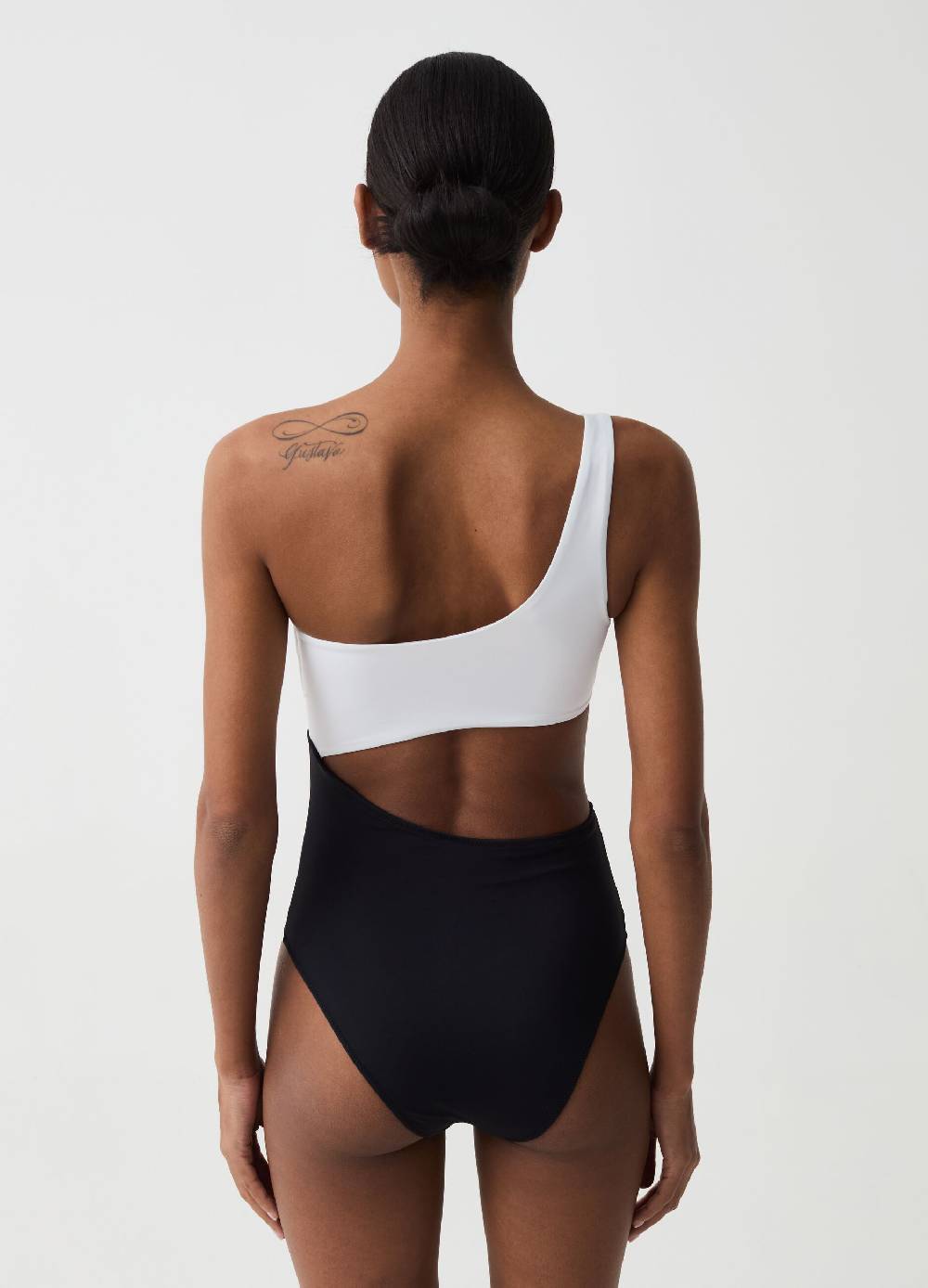 Ovs Costume intero monospalla bicolore In Vendita