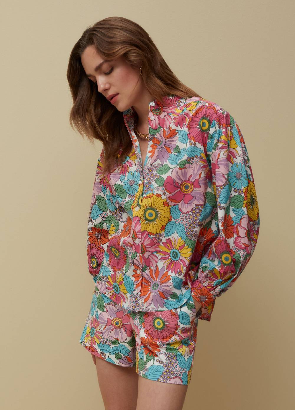 Ovs Camicia in cotone con stampa a fiori Saldi