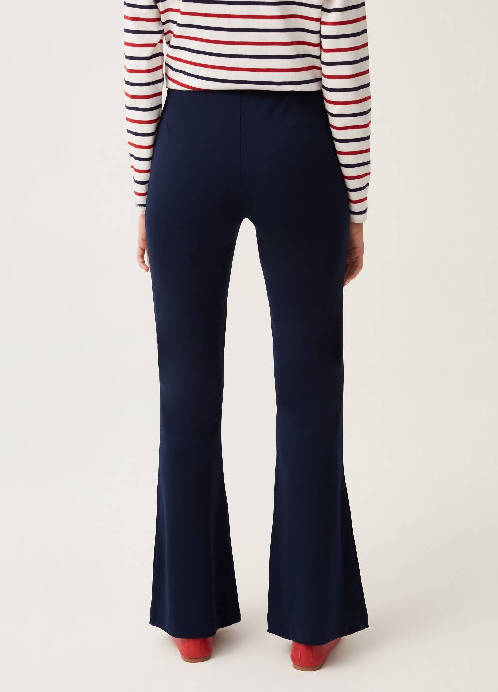 Ovs Pantaloni flare fit tinta unita Vendita Calda