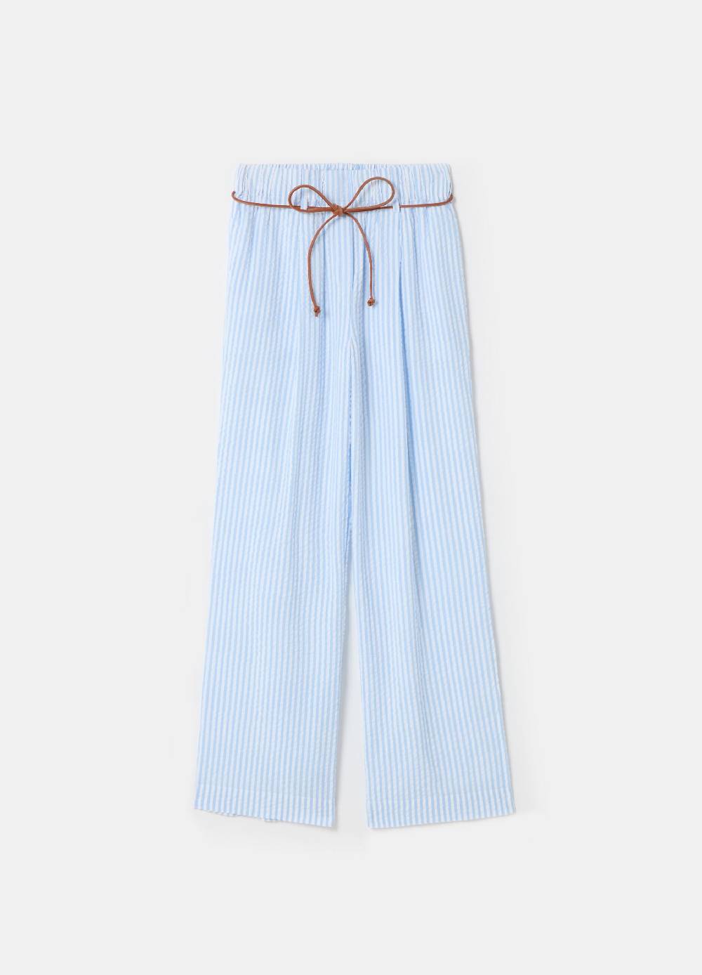 Ovs Pantaloni in seersucker a righe con cintura I Più Venduti