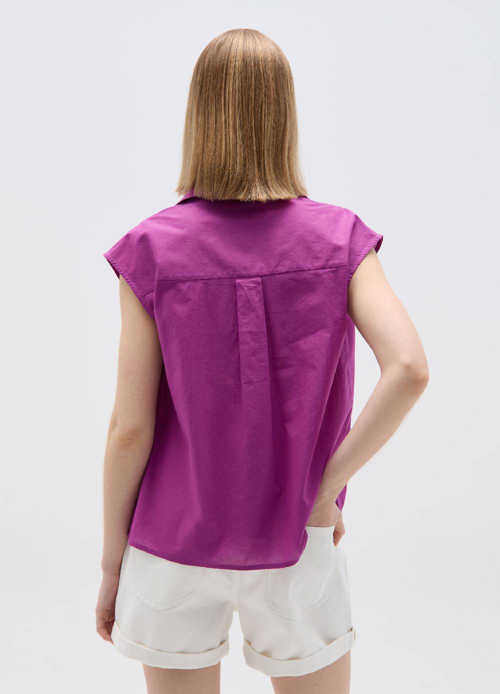 Ovs Blusa smanicata con scollo a polo In Linea