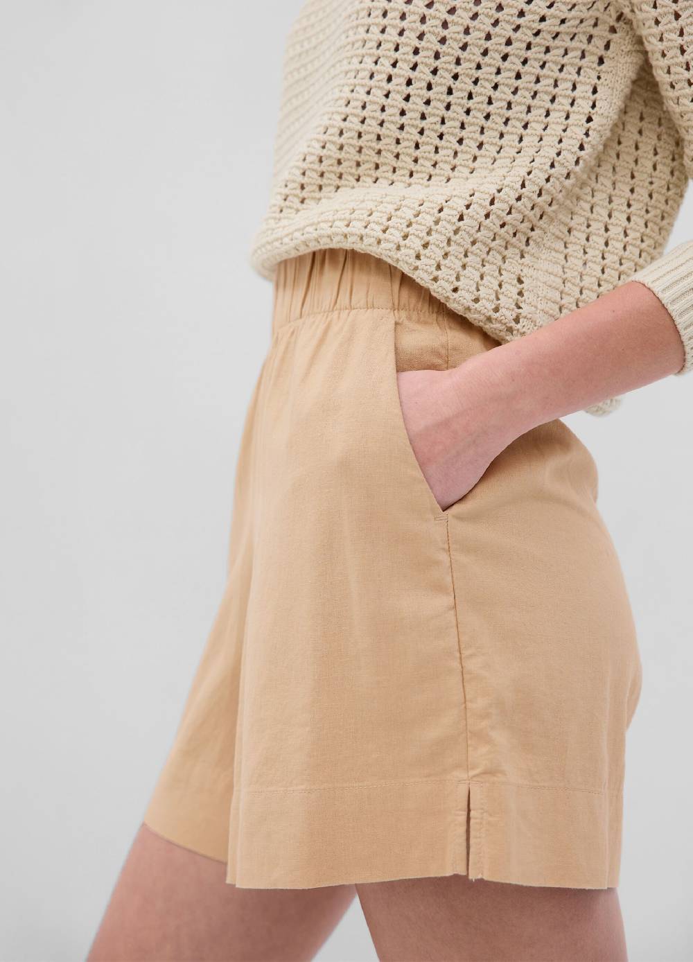 Ovs Shorts pull on in lino e viscosa Nuovo