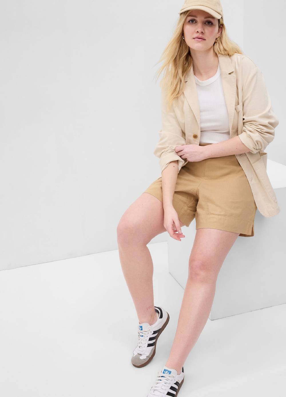 Ovs Shorts pull on in lino e viscosa Nuovo