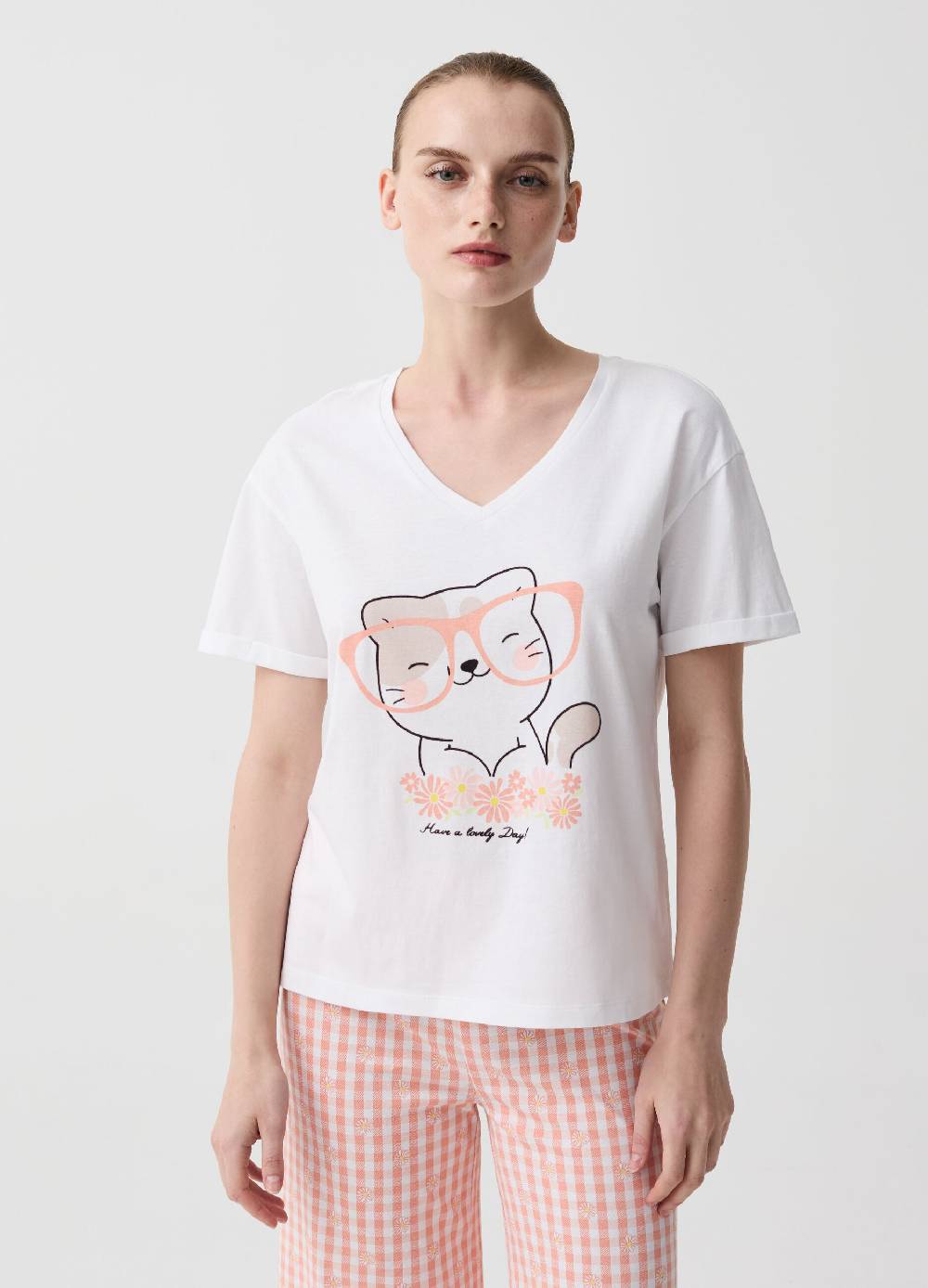 Ovs Pigiama con pantalone pinocchietto vichy Super Saving Price