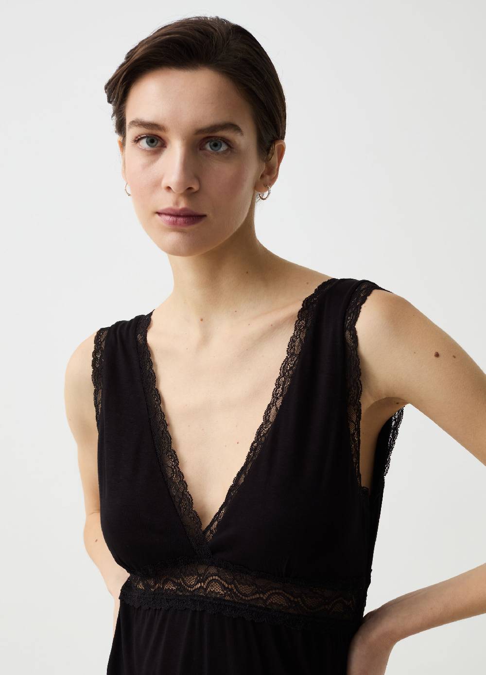Ovs Camicia da notte in viscosa con pizzo Affare Del Giorno