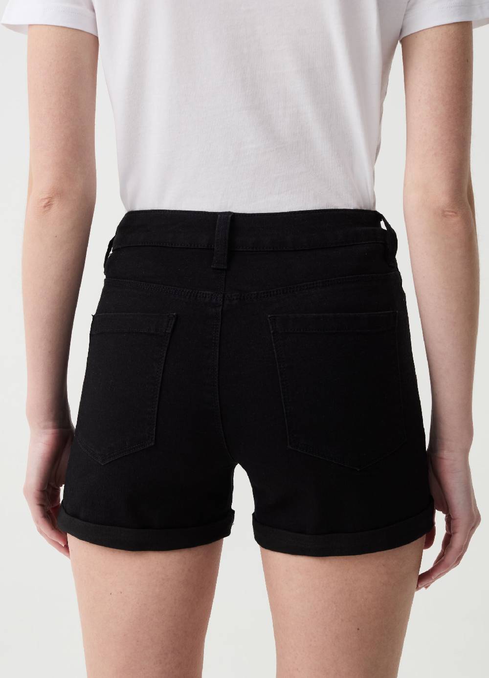 Ovs Shorts in denim con risvolti Outlet