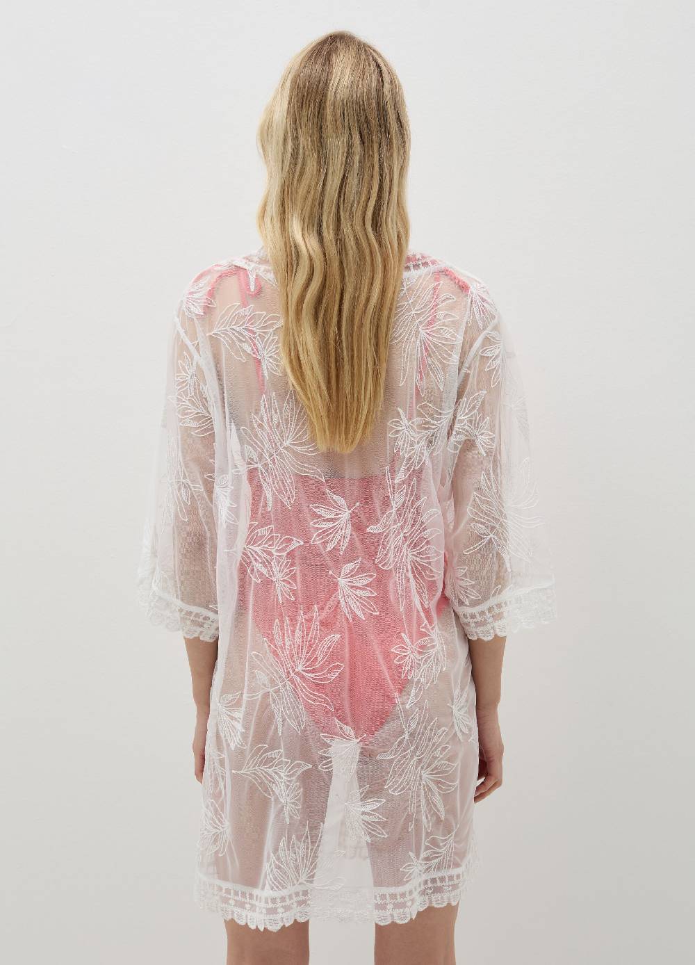 Ovs Kimono copri costume con ricamo foliage Vendita Economica