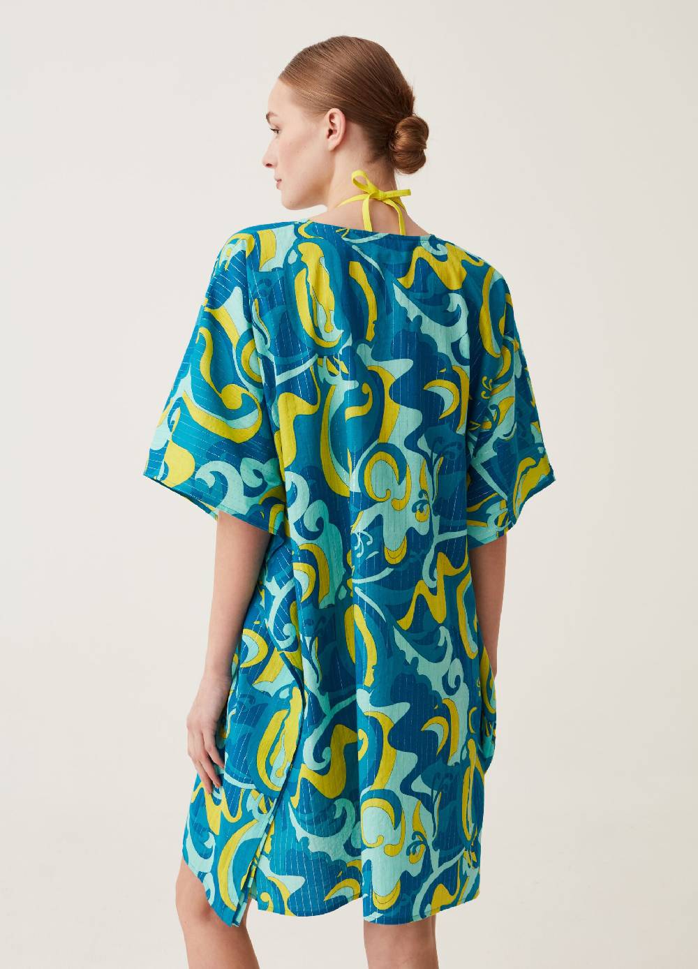 Ovs Poncho copri costume con stampa all-over Moda
