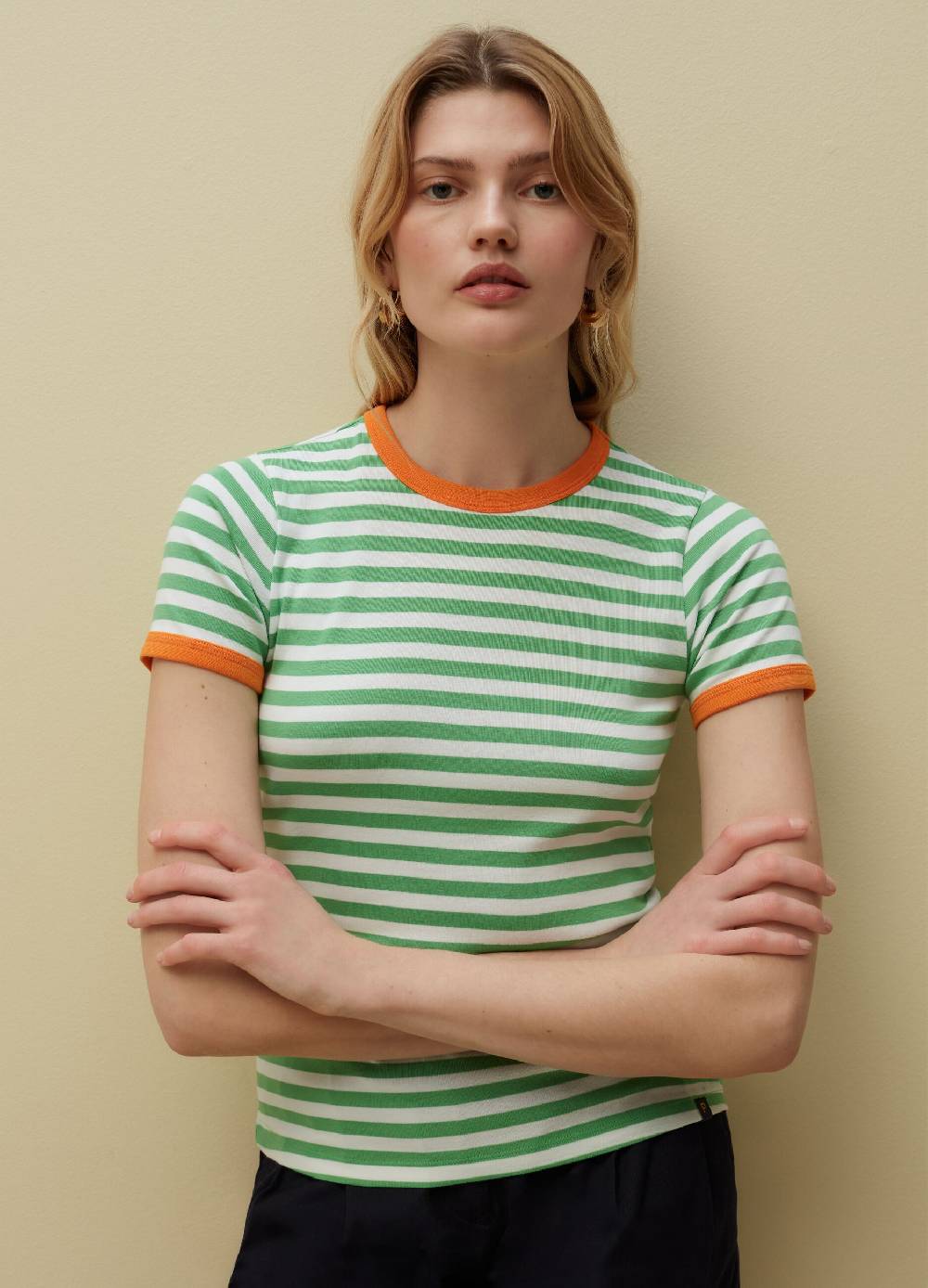 Ovs T-shirt in cotone Supima a righe 2025
