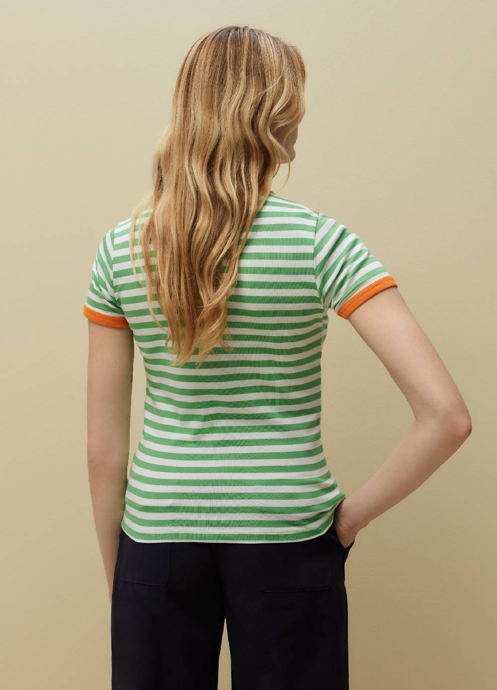 Ovs T-shirt in cotone Supima a righe 2025