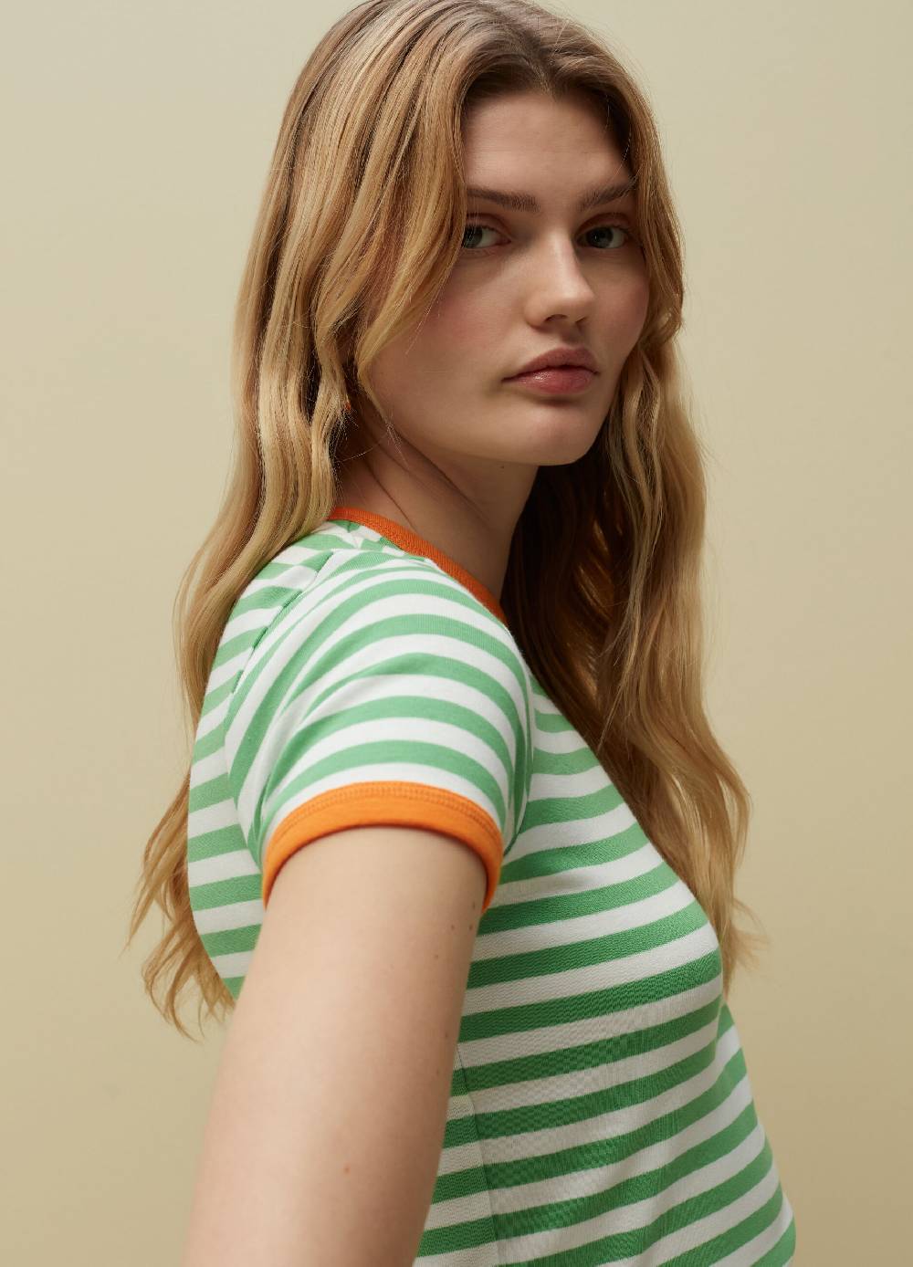 Ovs T-shirt in cotone Supima a righe 2025