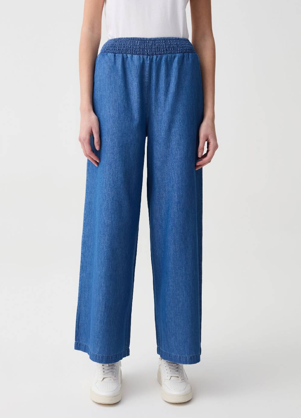 Ovs Jeans wide leg in tessuto fluido Promozione