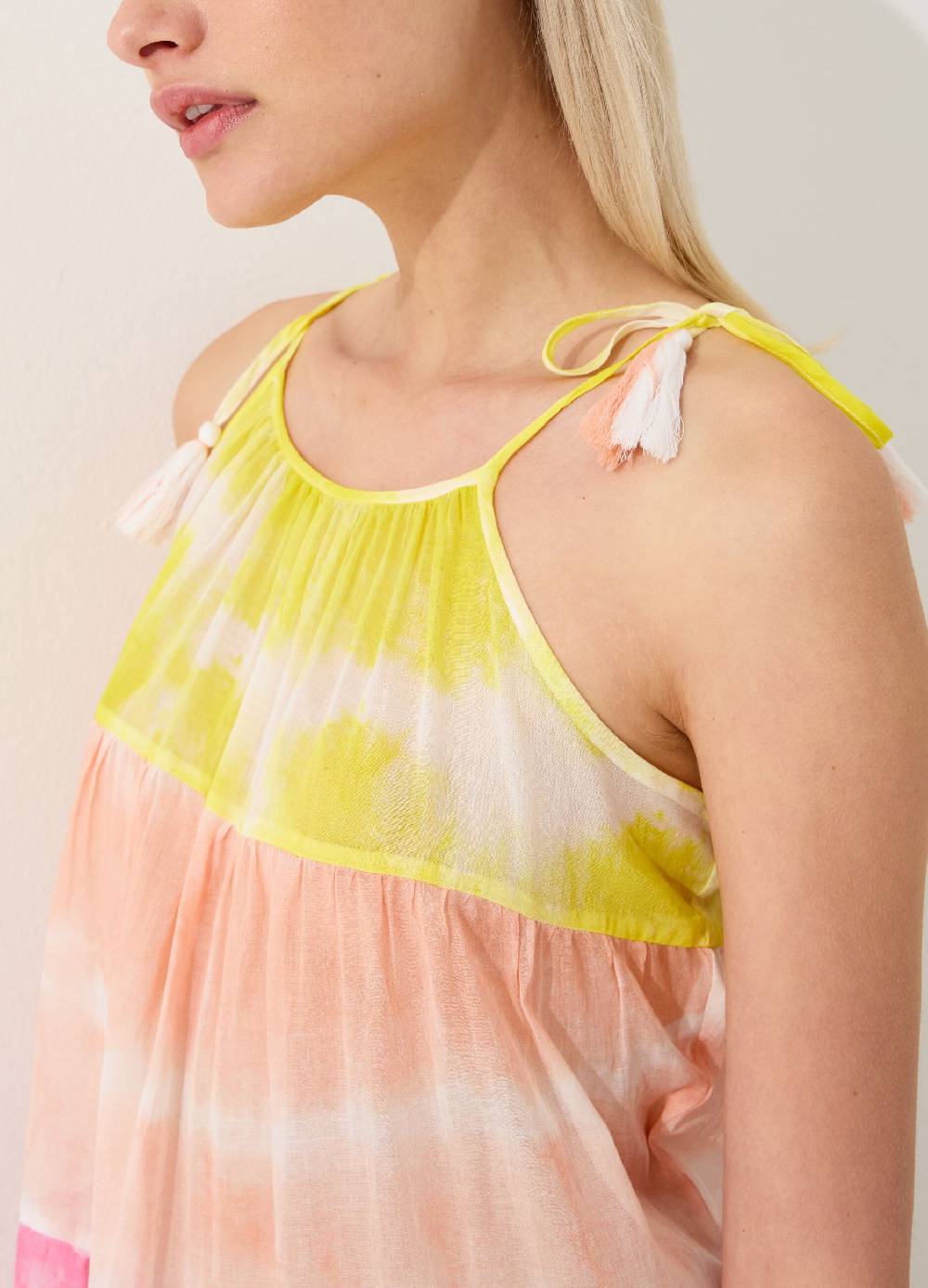 Ovs Vestito copri costume a balze Tie Dye Spedizione Gratuita