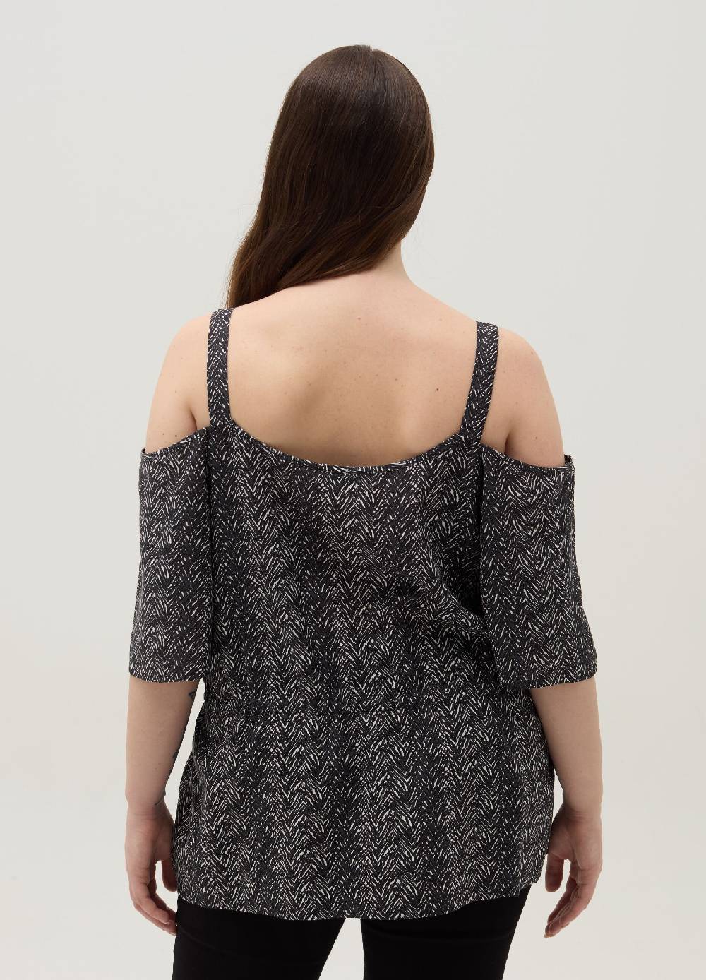 Ovs Blusa stampata con spalle scoperte Curvy Presa