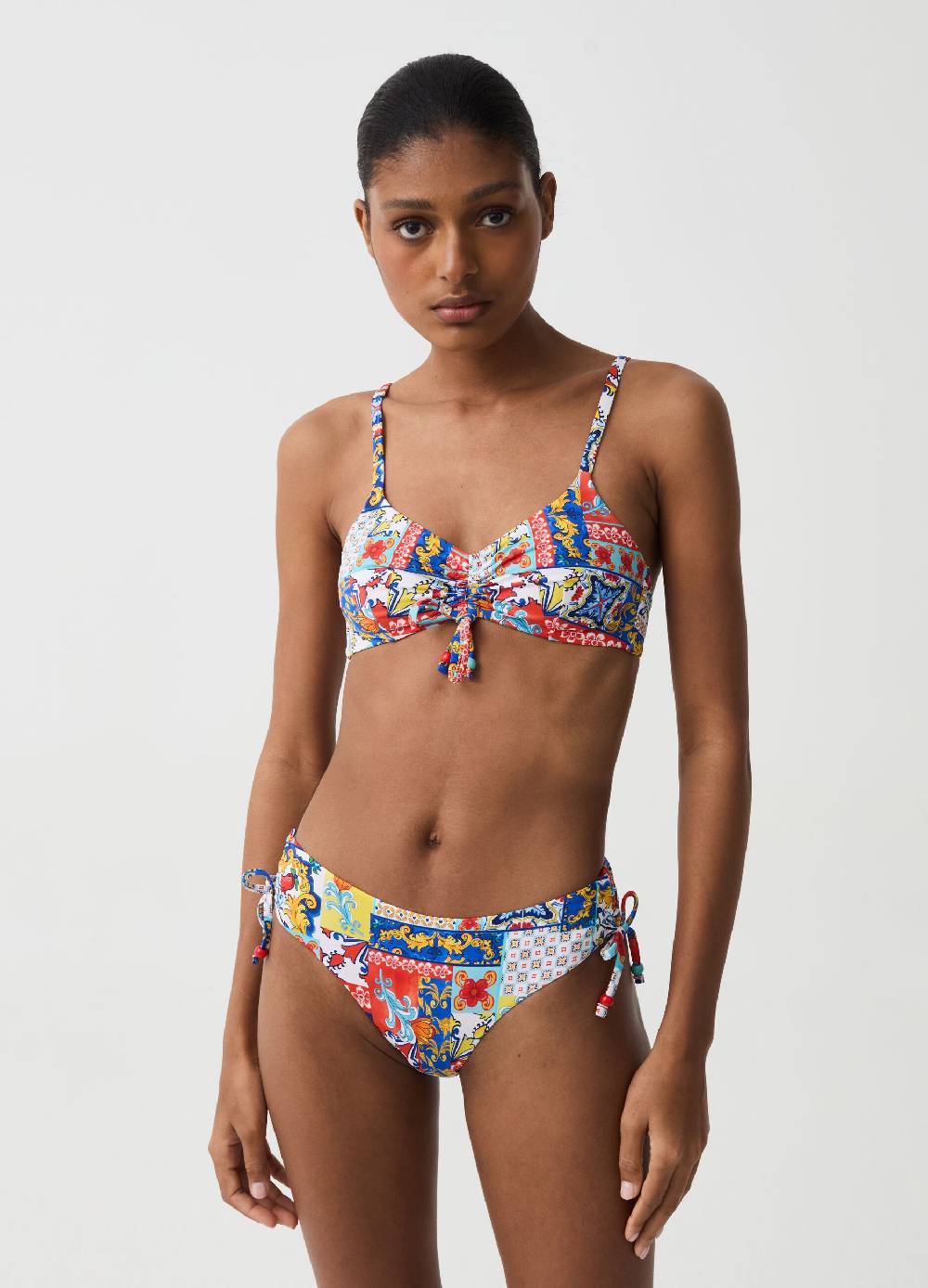 Ovs Top bikini bralette con coulisse Outlet