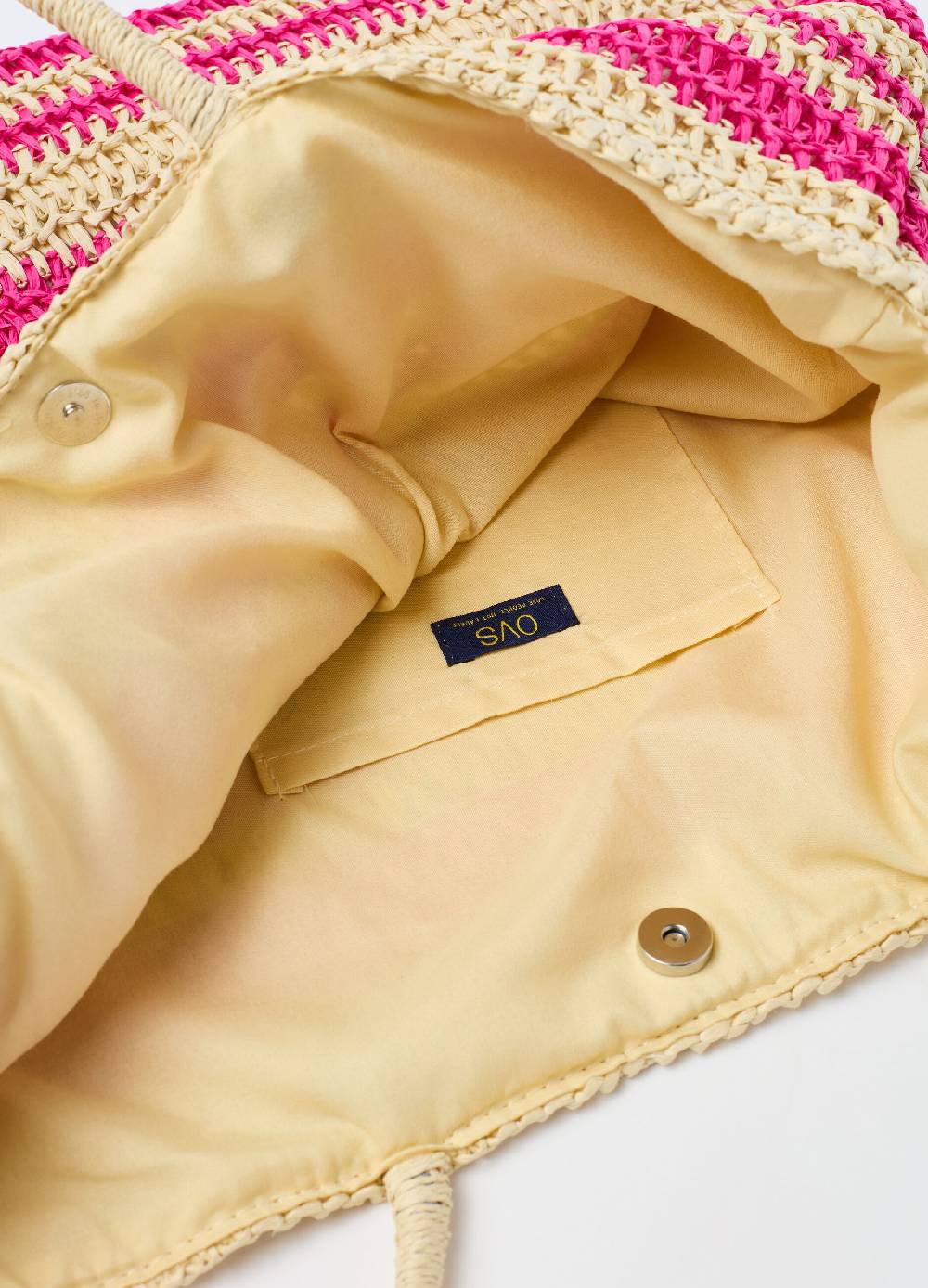 Ovs Borsa in rafia con fantasia a righe Hotsell