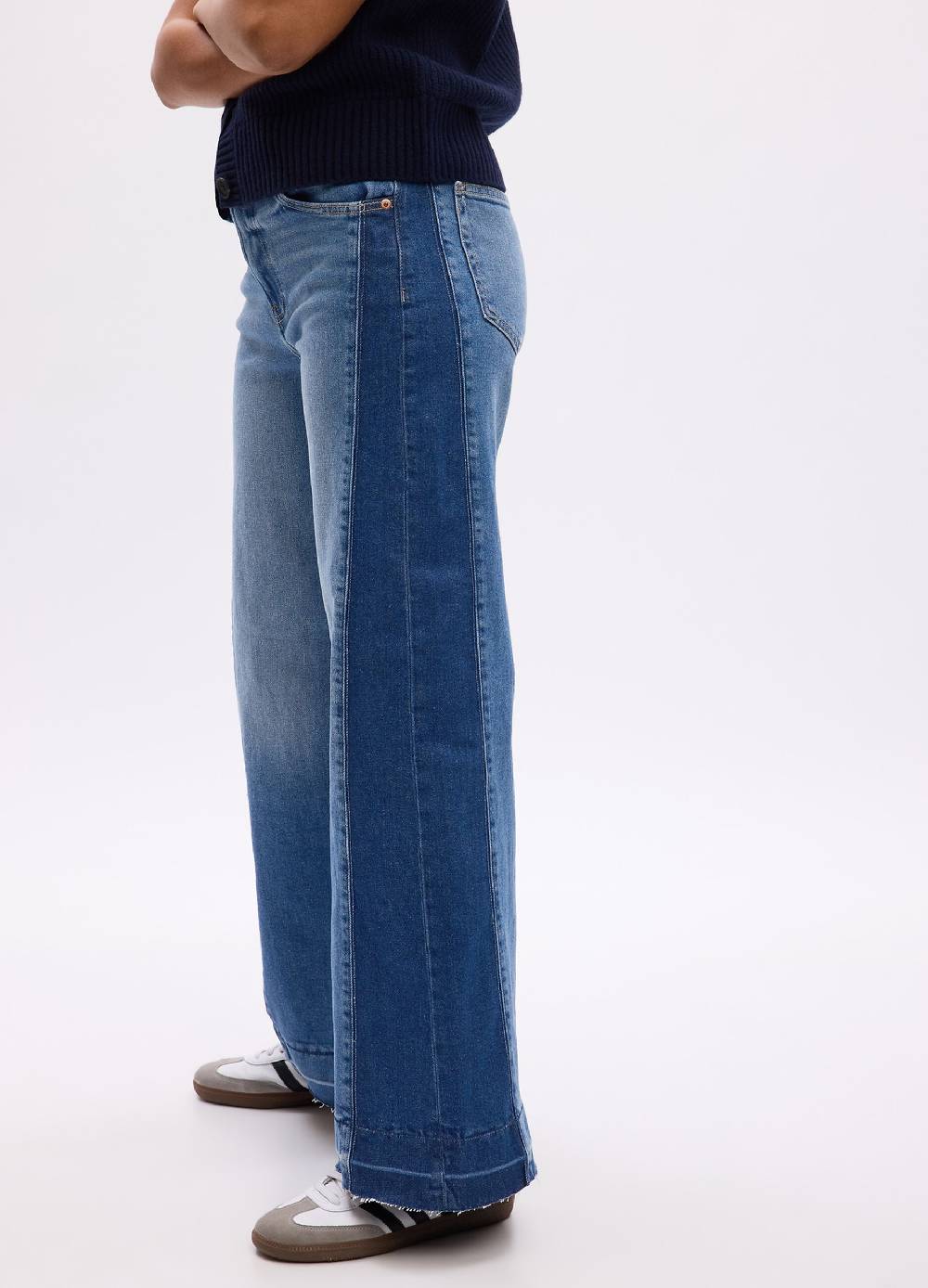 Ovs Jeans wide leg bicolore a vita alta I Più Venduti