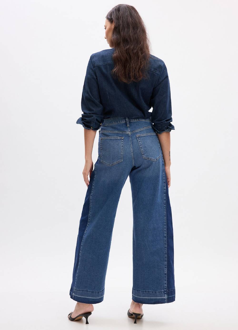 Ovs Jeans wide leg bicolore a vita alta I Più Venduti