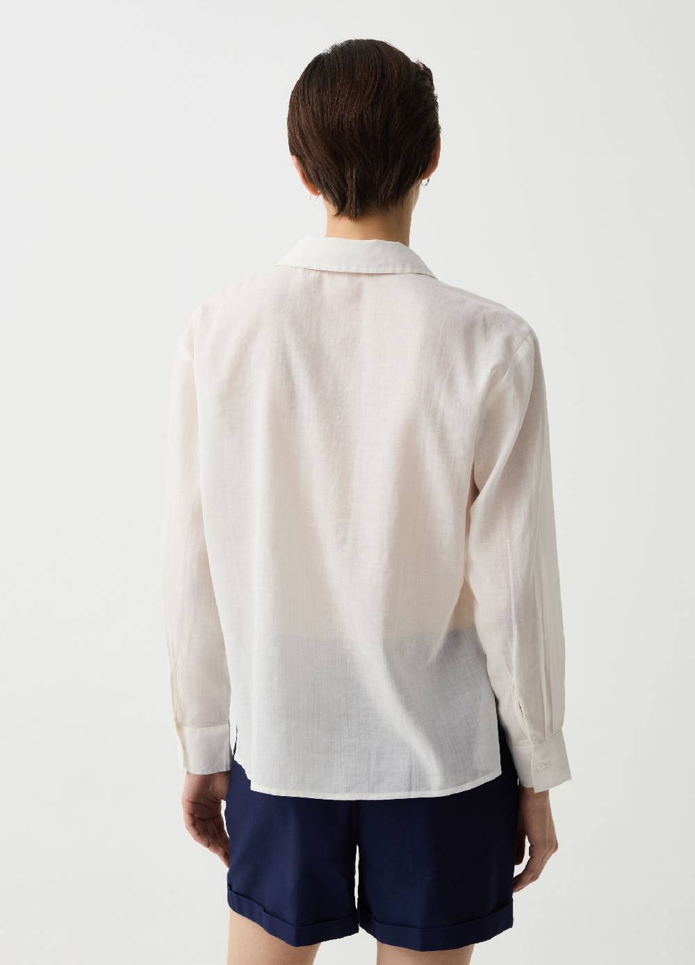 Ovs Camicia in ramie e cotone Nuova