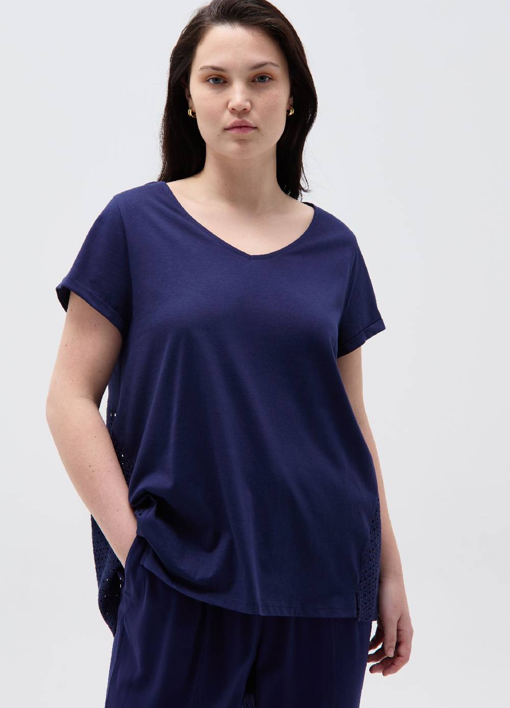 Ovs T-shirt con inserto traforato Curvy Italy