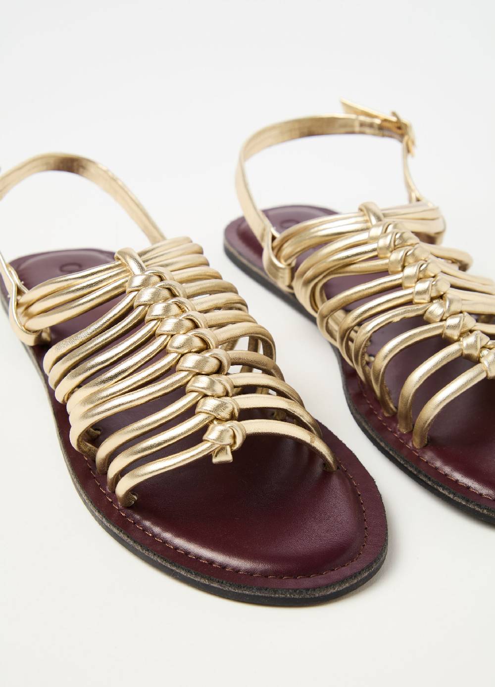 Ovs Sandali gladiatore in pelle metallizzata In Linea