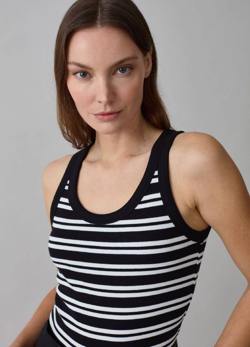 Ovs Tank top a costine fantasia a righe Promozione