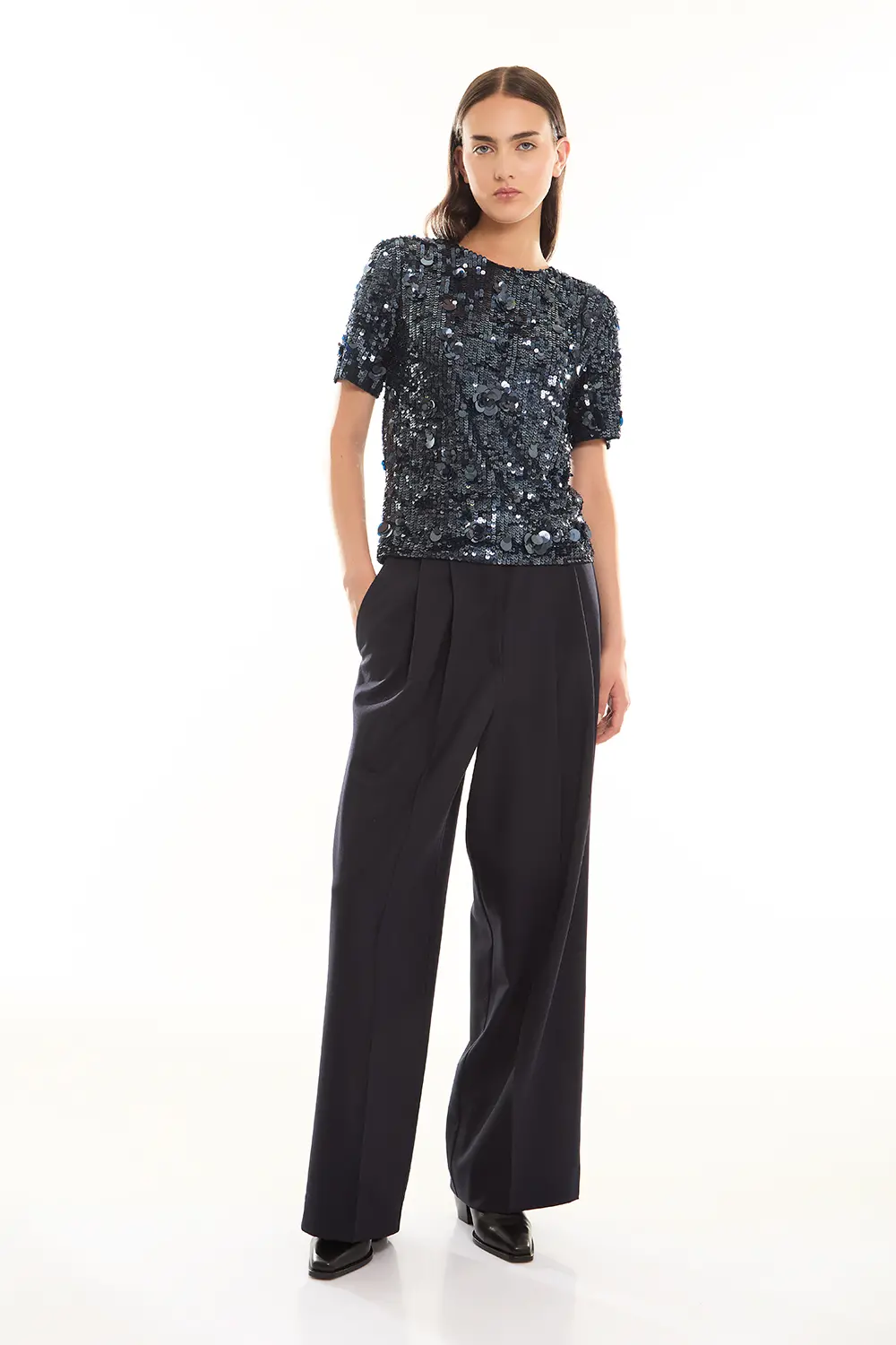 P.A.R.O.S.H. BLUSA FULL PAILLETTES Vendita